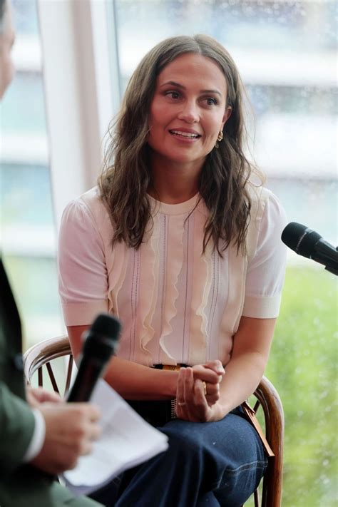 ALICIA VIKANDER at THR Awards Chatter Live with Alicia Vikander in