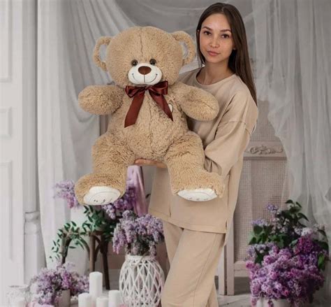 Плюшевый медведь Алекс 80 см кофейный купить по выгодной цене в Москве ...