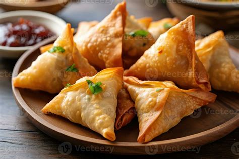 samosa in the kitchen table Food Photography 26553215 Stock Photo at