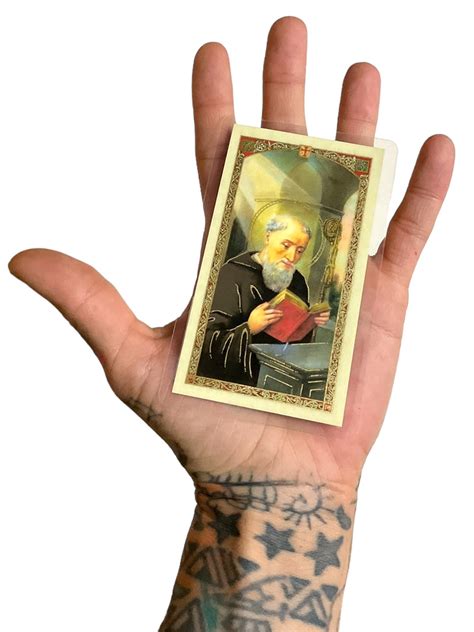 San Benito Laminated Prayer Card: Protection & Spiritual Defense ...