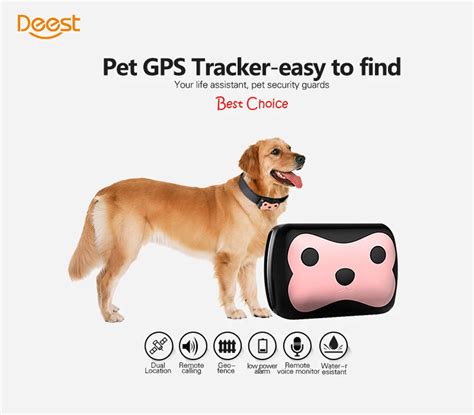 DEEST Wireless Pet Dog Locator Positioner GSM/GPRS Satellite Sport ...