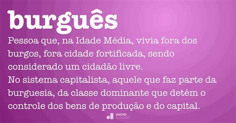 Significado Da Palavra Burguês