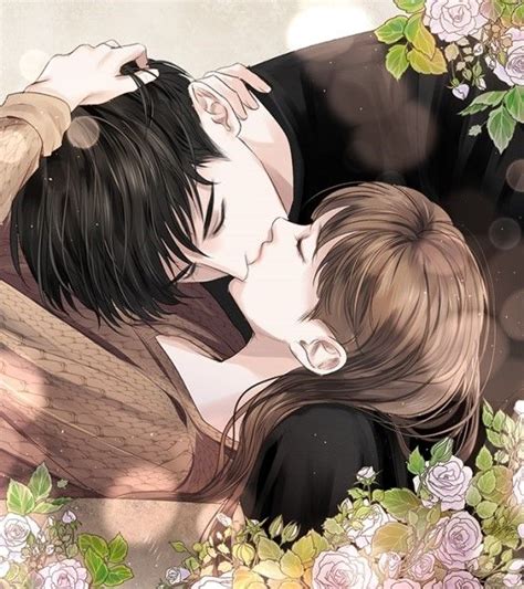 Romantic Couple Kiss Anime