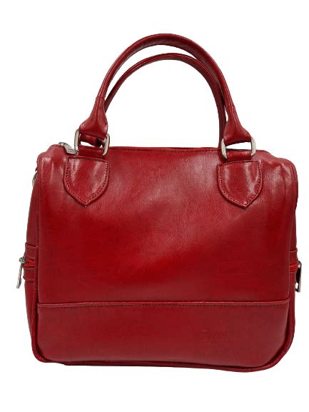 Czerwony skórzany elegancki kuferek - Sheshoponline