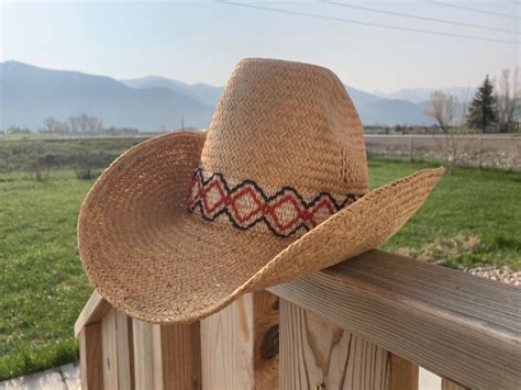 Vintage , Straw Cowboy Hat, Original Conforma Size 7… - Gem