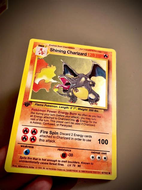shining charizard base set gold holo altered design  etsy