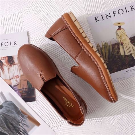 shoes sepatu flat shoes wanita flatshoes wanita import kekinian kulit