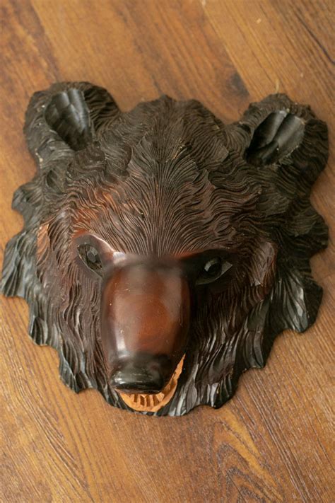 Vintage Ainu Bear Wooden Head 8 - ShopperBoard