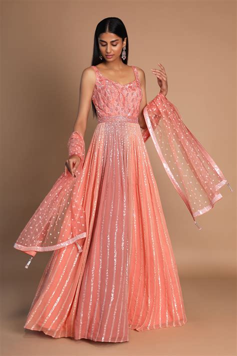 peach color dresses