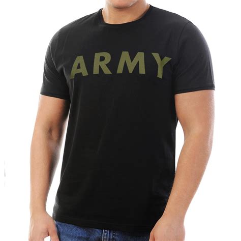 Army Gear: Army Logo Core T-Shirt in Black/Od Green