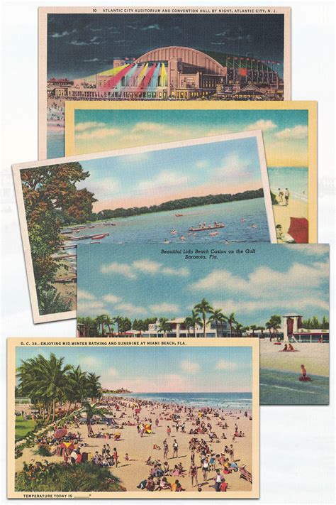 Vintage Beach Postcards