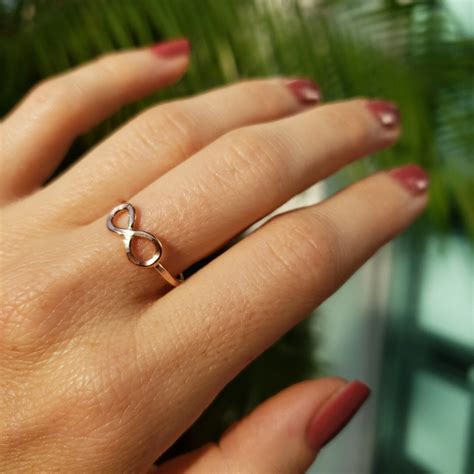 Infinity Symbol Ring Hammered Sterling Silver Infinity Ring - Etsy