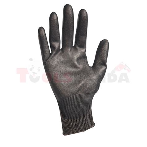 Плетени найлонови ръкавици BUNTING BLACK-10 - MEVA | [7608-10 ...