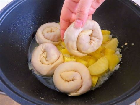 Улитка из теста, с картошкой | Resep