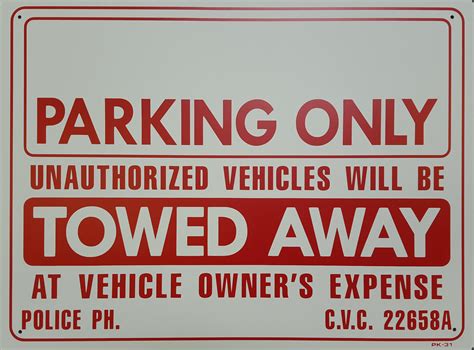 Parking Signs