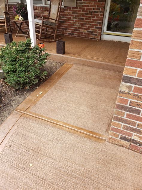 Front Porch Concrete Staining Ideas | Before & After
