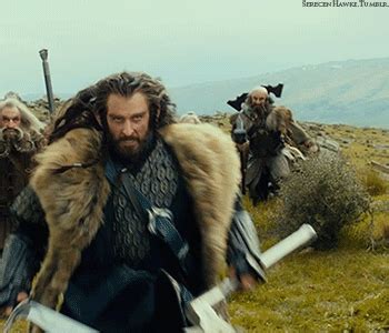 I just love this shot - so intense! (gif) | The hobbit, Thorin ...