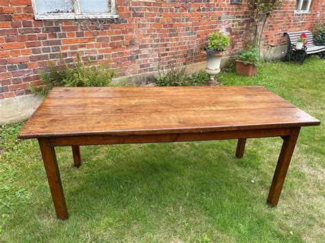 French Cherry Wood Farm Table in Antique Farmhouse Tables