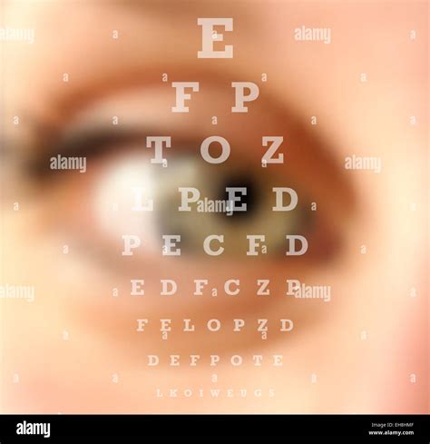 Blurry eye chart Stock Vector Images - Alamy