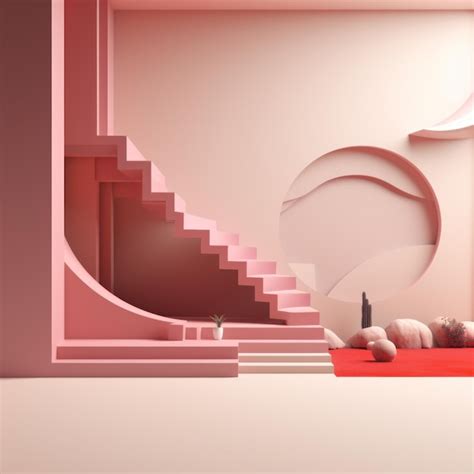 Premium AI Image | 3d minimal art