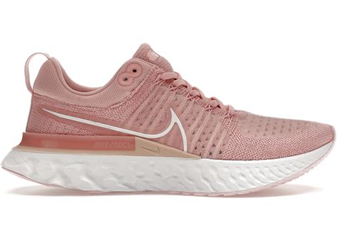 nike react infinity run flyknit  pink glaze womens ct