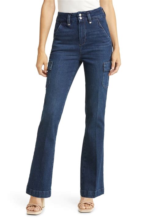 Paige Dion Cargo Trouser Flare Jeans - Gracie Lou | Editorialist