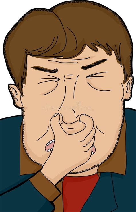 cartoon holding nose  stock  stockfreeimages