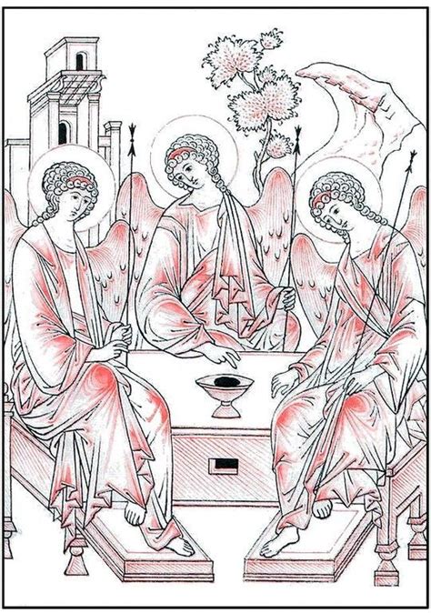 trinity sketch drapery: | Bible art journaling, Art icon, Christian art