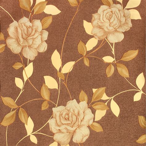 Rose Gold Floral Wallpaper