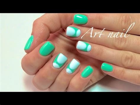 Дизайн Ногтей Гель-Лаком! Лунный Маникюр! Spring Summer Nail Art - YouTube