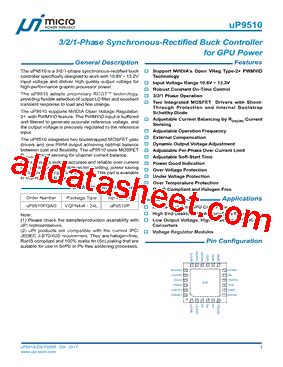 UP9510 Datasheet(PDF) - uPI Group Inc.