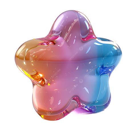 colorful glossy star object colorful star glossy star vibrant star