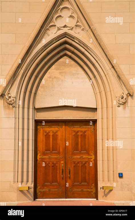 Side door, Cathedral of St Helena, Helena, Montana Stock Photo - Alamy