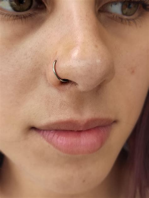 Nostril with G ring : r/piercing