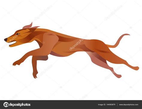Running race dog. Stock Illustration by ©chachar #144063879