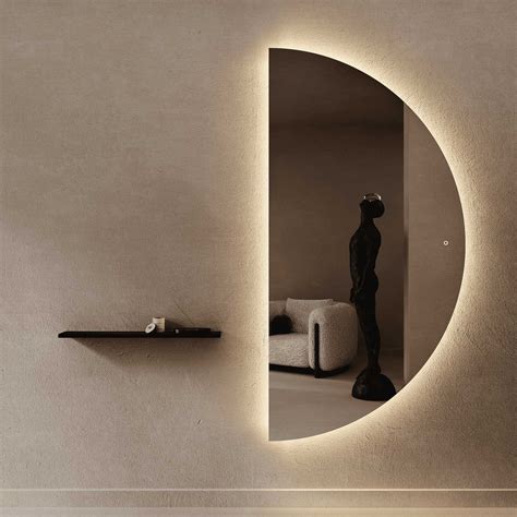 Зеркало арка большое с тёплой подсветкой GENGLASS RONTUS NF LED XL, с ...