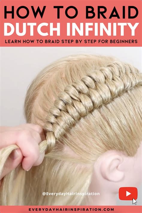 Dutch infinity braid step by step for beginners with hand placement cc