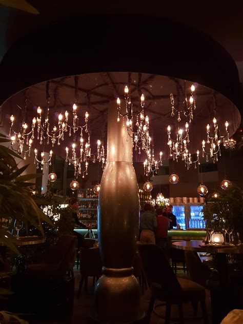 Went to a restaurant named "the lamp". So they made a big lamp with ...
