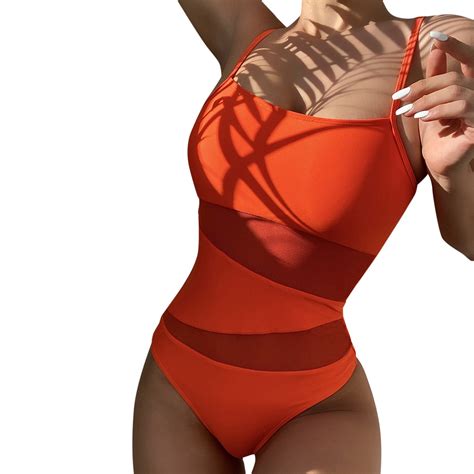 MSJUHEG Monokini,One Piece Bathing Suit for Women,Ruched Push Up