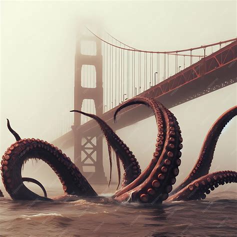 Premium AI Image | UltraRealistic Movie Scene Giant Octopus Tentacles