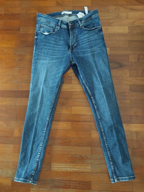 Blue Zara Jeans, Men's Fashion, Bottoms, Jeans on Carousell