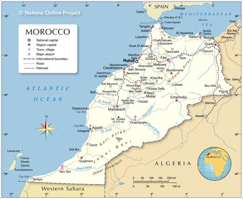 Political Map of Morocco - Nations Online Project