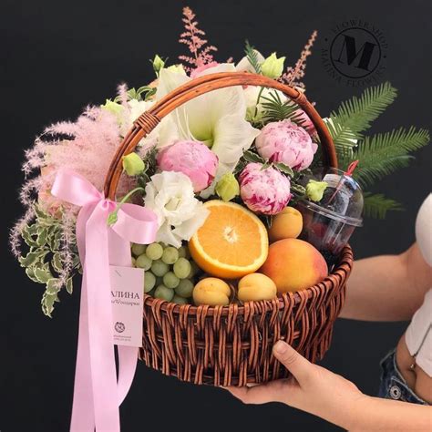 🍊🍑Фруктово-цветочные корзины 🍊 ~ Мы всегда можем подобрать композицию ...