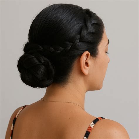 Coque Com Tranças Laterais - Coque com trança romântico | Coque lateral com trança, Penteado coque ...