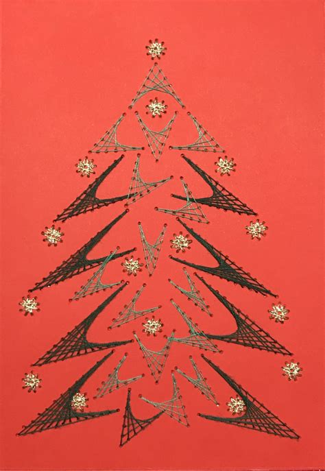 tannenbaum fadengrafik fadengrafik weihnachten fadenkunst