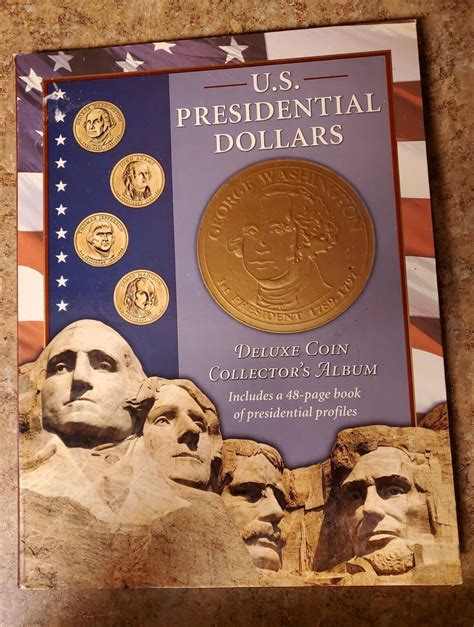 U.s. Presidential Dollars Coin Collectors Book Album With 17 Gold ...