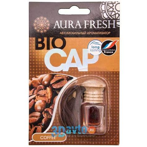 Ароматизатор подвесной (Coffee/Кофе) "AURA FRESH" BIO CAP (бутылочка ...