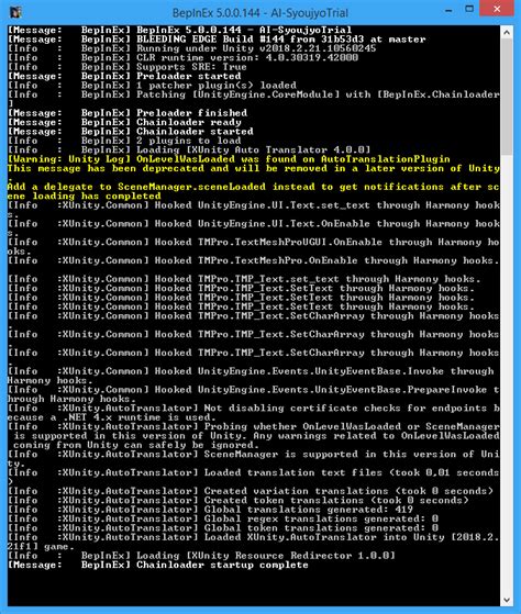 BepInEx 5.0 freezes after "Chainloader startup complete" on AI-Syoujyo ...