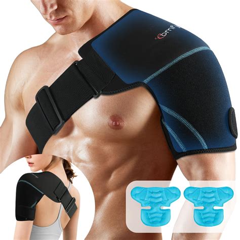 Comfytemp Shoulder Ice Pack Wrap, 2 Gel Packs+1 Shoulder Brace, FSA HSA