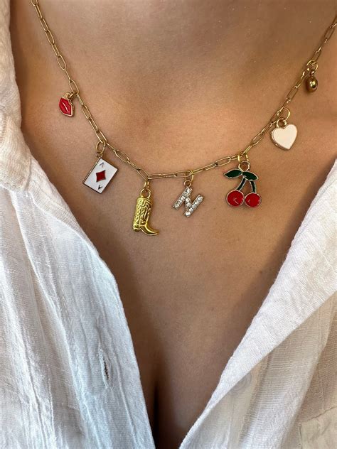 Custom Gold Charm Necklace Pick Your Charms Gold Filled - Etsy